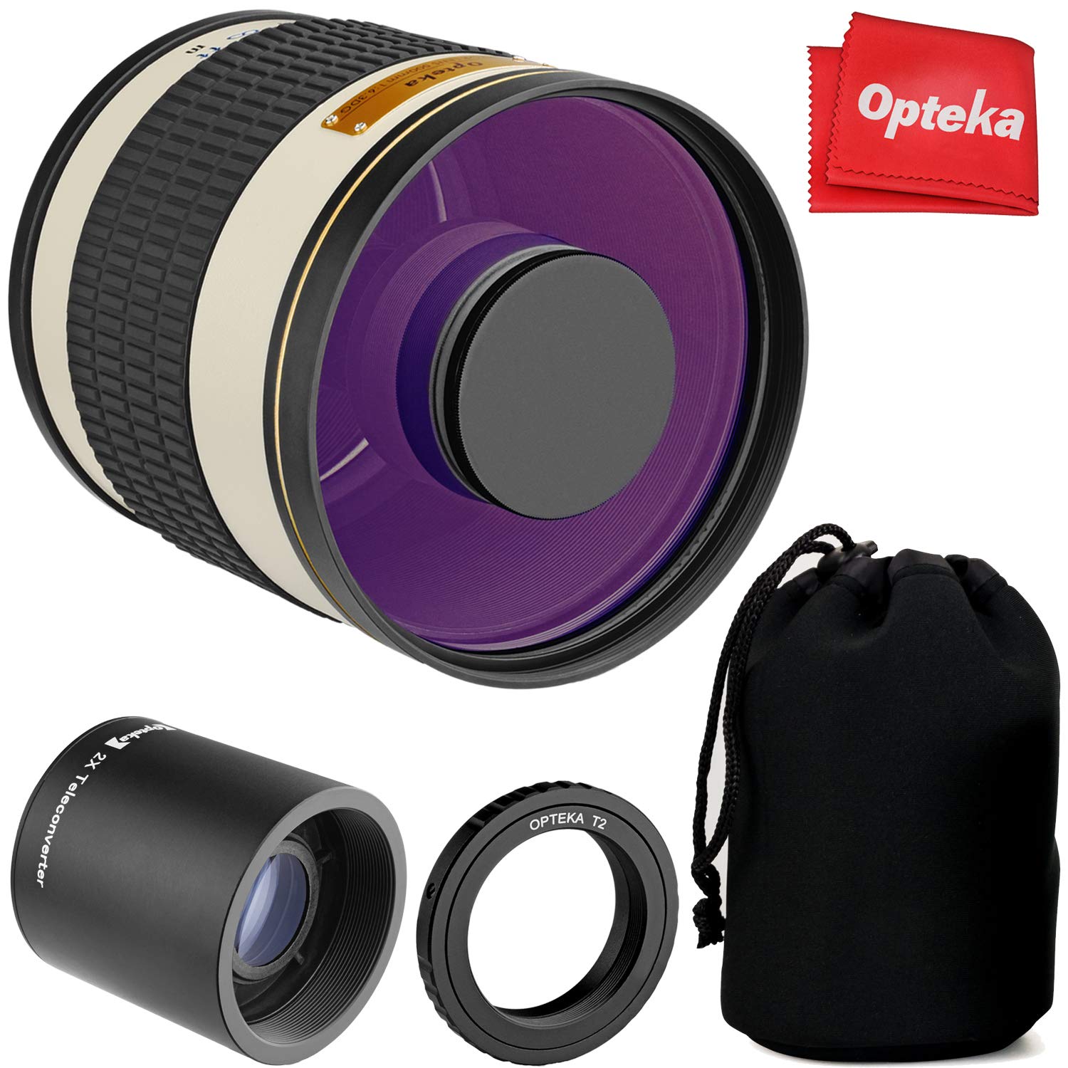 Opteka 500mm (with 2X- 1000mm) Telephoto Mirror Lens for