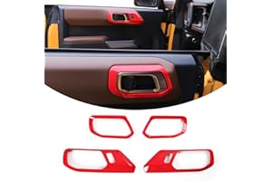 RERPRO Inner Door Handle Scratch Protector Cover Frame Trim Compatible with 2021 2022 2023 2024 2025 Ford Bronco Interior Acc