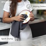 Encasa XO Kitchen Dish Towels Set 4 Cotton 70x45 cm Waffle Flat Loop view 4