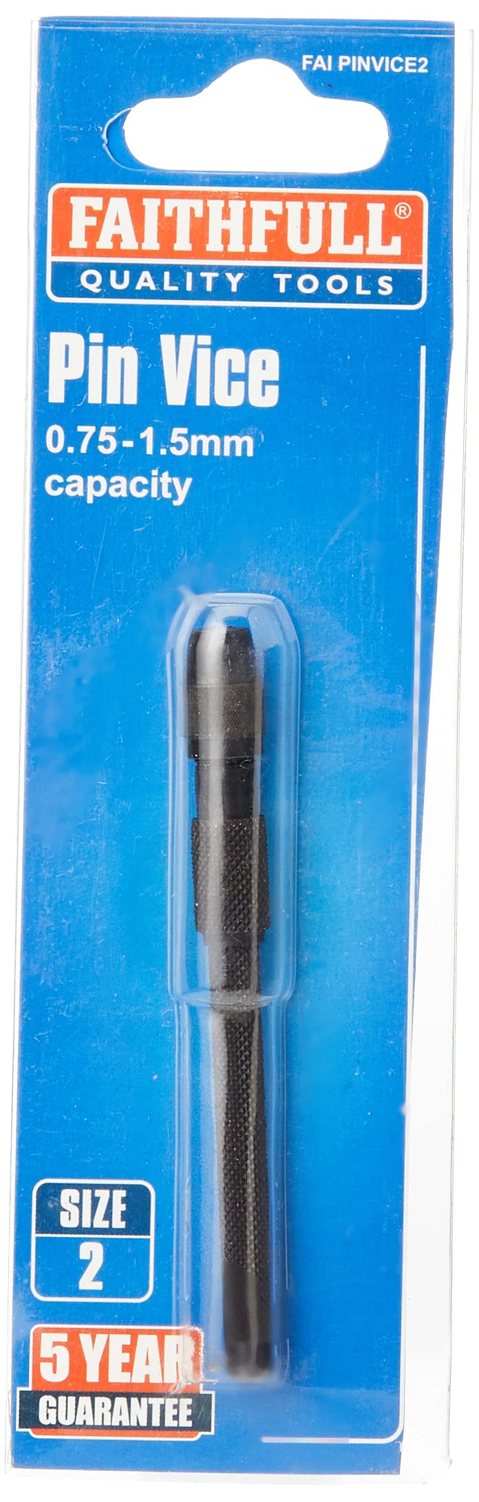 Faithfull Pin Vice - Size 2 0.75 - 1.5Mm Cap