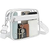 Busiuw Clear Bag for Stadium Events Mini Small Clear Purse Bag for Stadium Events Concert Sport Work(White)