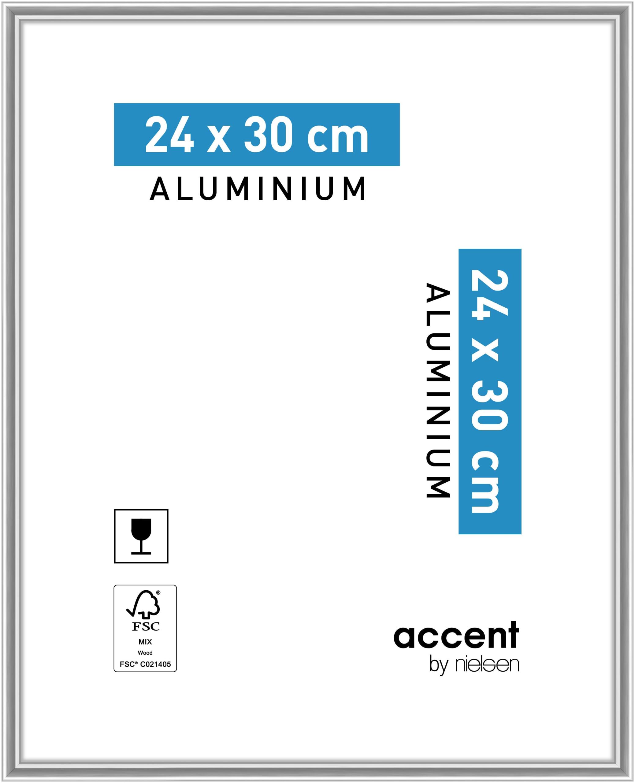 accent by nielsen aluminum picture frame Accent, 24x30 cm, Silver