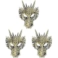 Himine Dragon Head Cosplay Mask - PU Foam Mask For Halloween & Festivals (Red+Black) - View #2