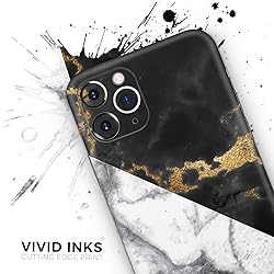 Design Skinz White-Black Marble & Digital Gold Foil