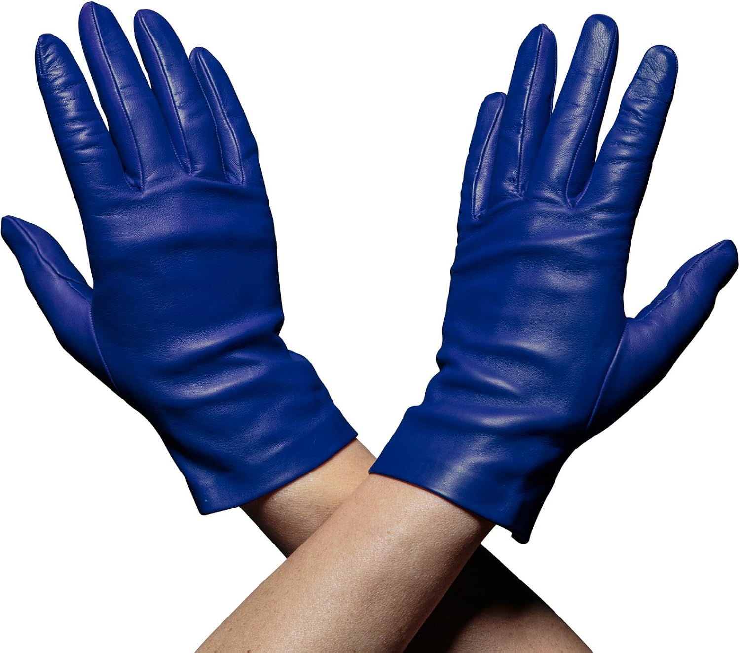 Beau Gant Handmade Italian Leather Gloves, Womens, Unlined (6.5, cobalt