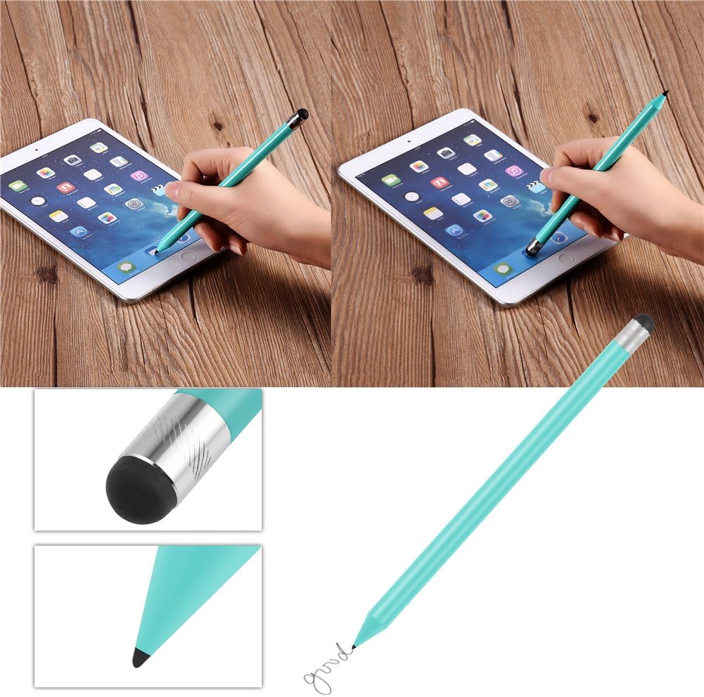 Stylus Pen,Replacement Capacitive Touch Screen Stylus Pencil with Soft Rubber Touching Head,Universal Stylus Touch Pen for Phone Tablet PC Computer Pad (Green) - Image 3