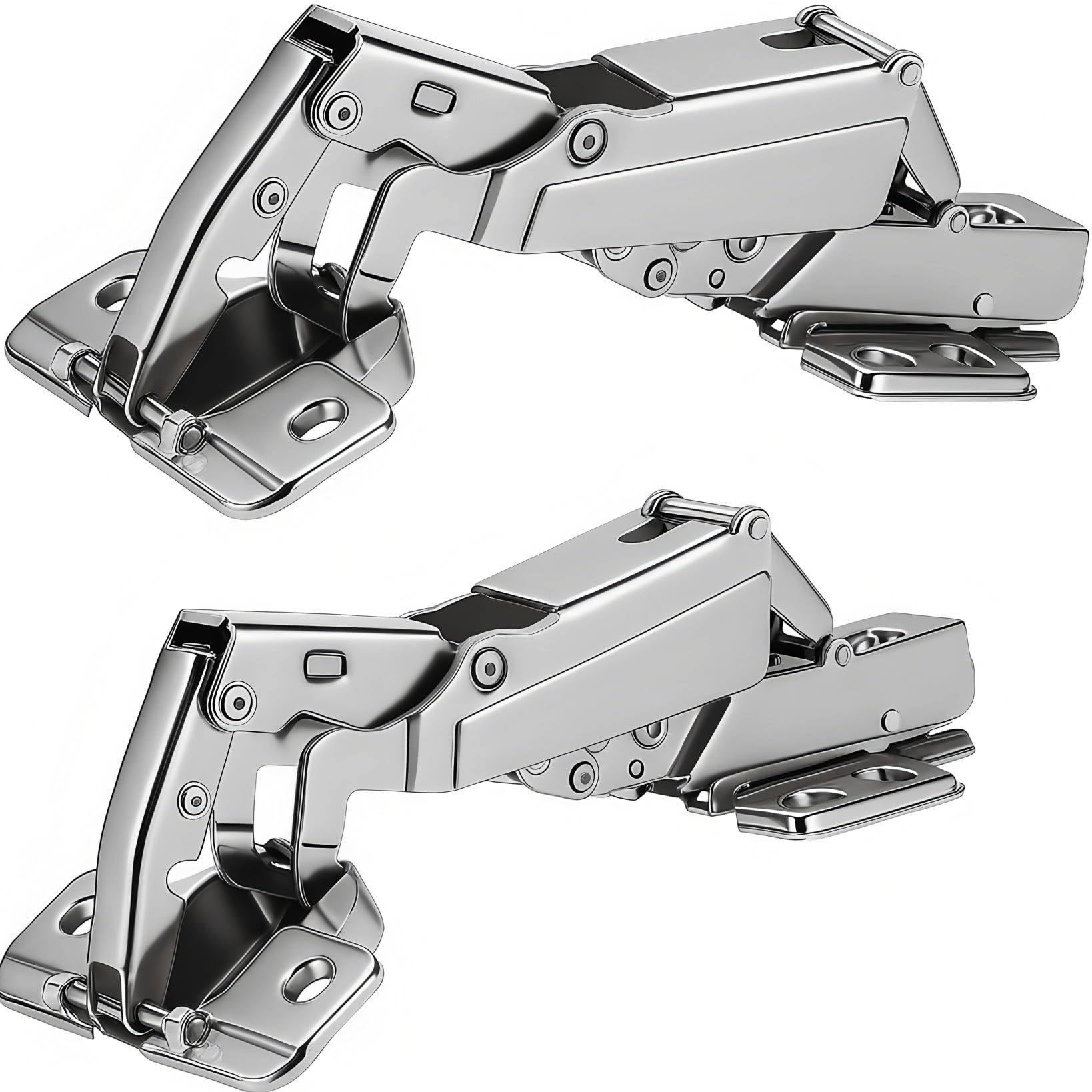 TamBee 175 Degree Cabinet Hinges Kitchen Cupboard Doors Concealed Soft Close Hinges for Kitchen Cupboards Wardrobe, 1 Pair (Full Overlay)