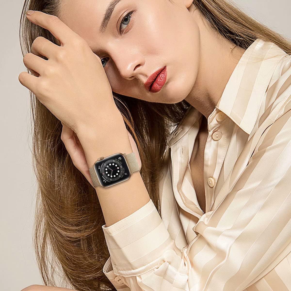 ZSUOOP Bands Compatible with Apple Watch Bands 38mm 40mm 42mm 44mm, Stainless Steel Mesh Strap Replacement for iwatch Series 6/5/4/3/2/1/SE: Sports & Outdoors