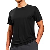 MIER Mens Dry Fit Workout T-Shirts Athletic Running Tshirt Short Sleeve Lightweight Airy Gym Sport Tee Shirt, Crew Neck