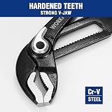 WORKPRO Water Pump Pliers 40/52mm Wide Jaw 200mm 250mm 2-Piece Set view 4