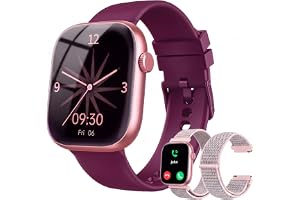 Smart Watch for Women, Bluetooth Answer/Make Calls, 1.83"HD Screen, 2 Bands | IP67 Waterproof Fitness Tracker, Heart Rate/Sle