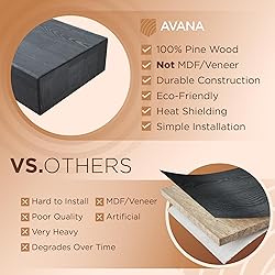 Avana Floating Fireplace Mantel - Handcrafted