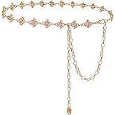 Glamorstar Chain Belt for Women Rhinestone Crystal Waist Belts for Dress Gift