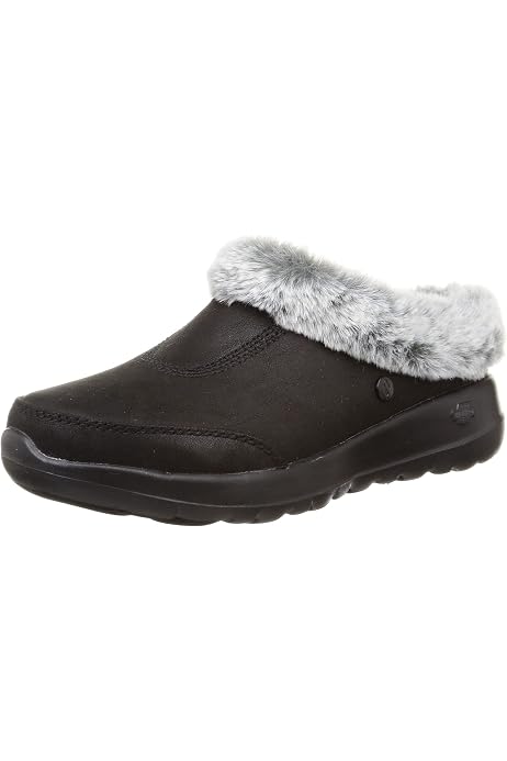 skechers on the go joy suede and faux fur clogs