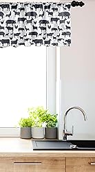 Ambesonne Cattle Window Valance, Farm Animals