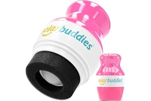 Solar Buddies Sunscreen Applicator - Single Full Pink - Refillable Roll on Sponge Sunscreen, Suncream & Lotion Applicator For Kids, Adults & Families - Holds 3.4fl oz, Perfect Size for Travel