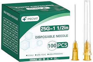 GARFILY 100Pack 25Ga 1.5 inch Needles Luer Lock Lab Dispensing Accessories for Measuring,Refilling Inks