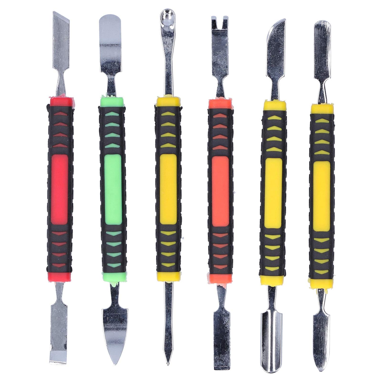 6Pcs Pry Tool, Double End Pry Tool Set for Phone Laptop Repairing, Opening Disassemble Tool, Adopt High Quality Materials of Metal and Silicone.