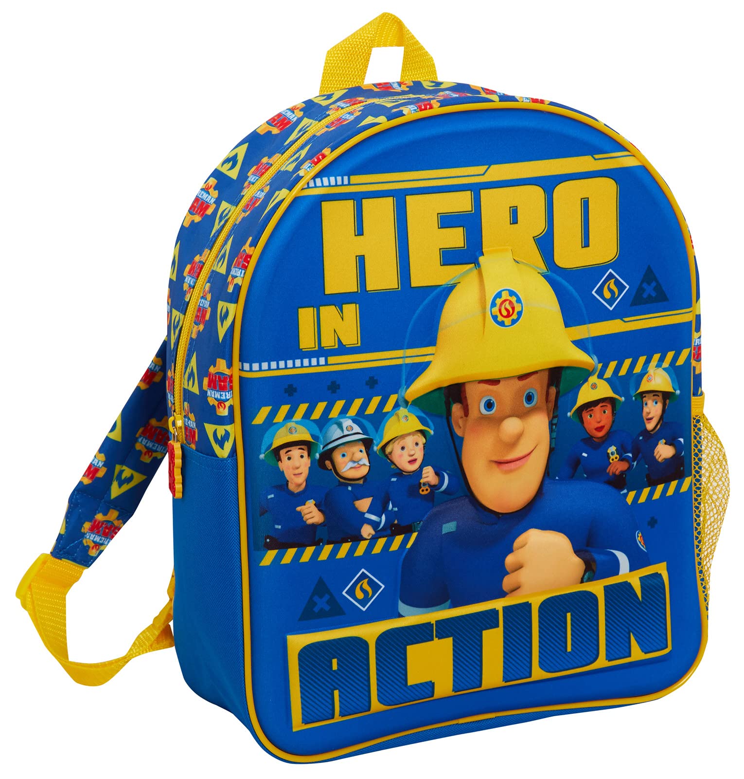 Fireman Sam Bag Boys Backpack For School Kids Firefighter Sports Rucksack School Lunch Bag with Printed Straps