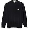 Lacoste Men's Long Sleeve V Neck Cotton Jersey Sweater