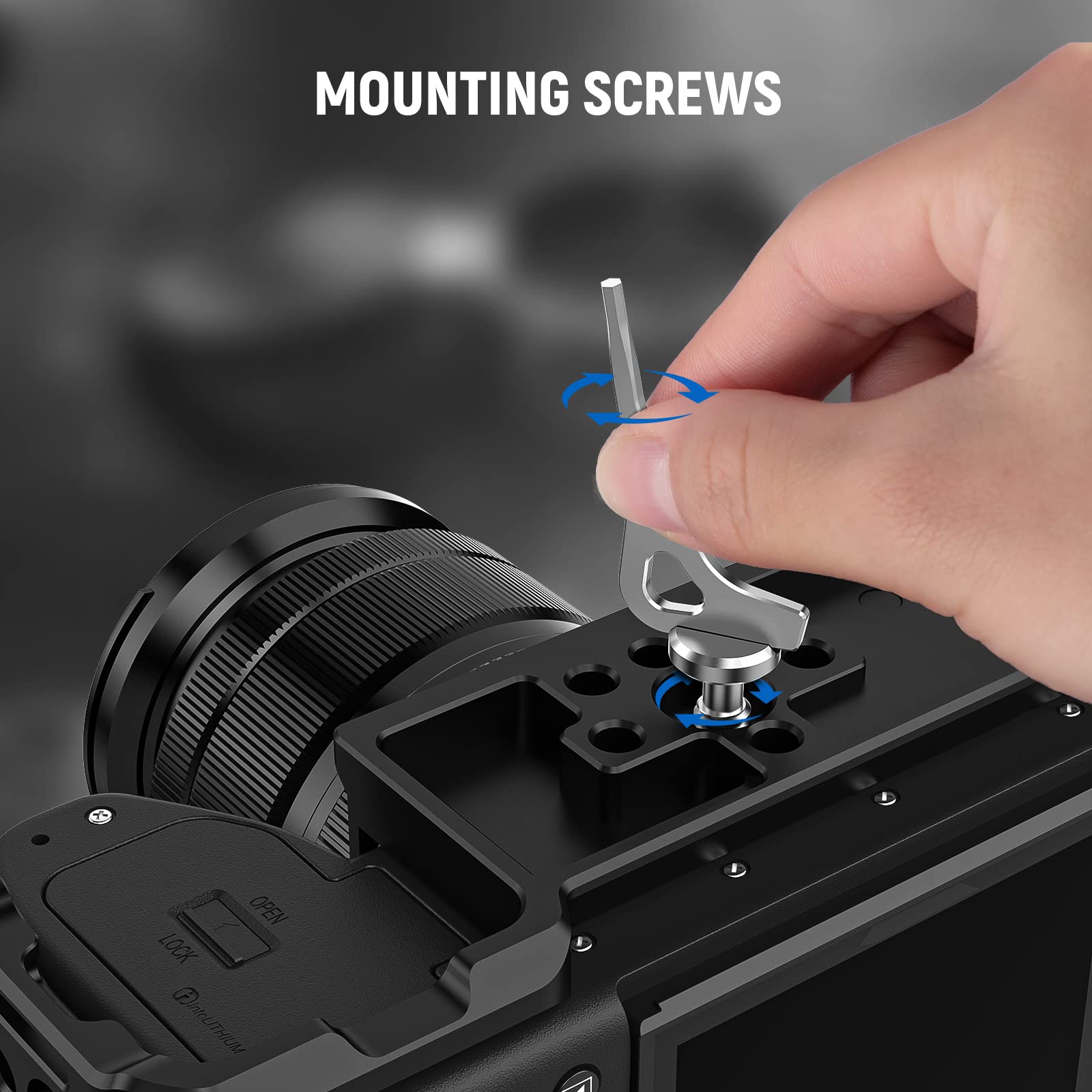 NEEWER Screws and Hex Keys Storage Plate Kit, 5 Hex Keys & 24 Stainless Steel Screws: 3/8