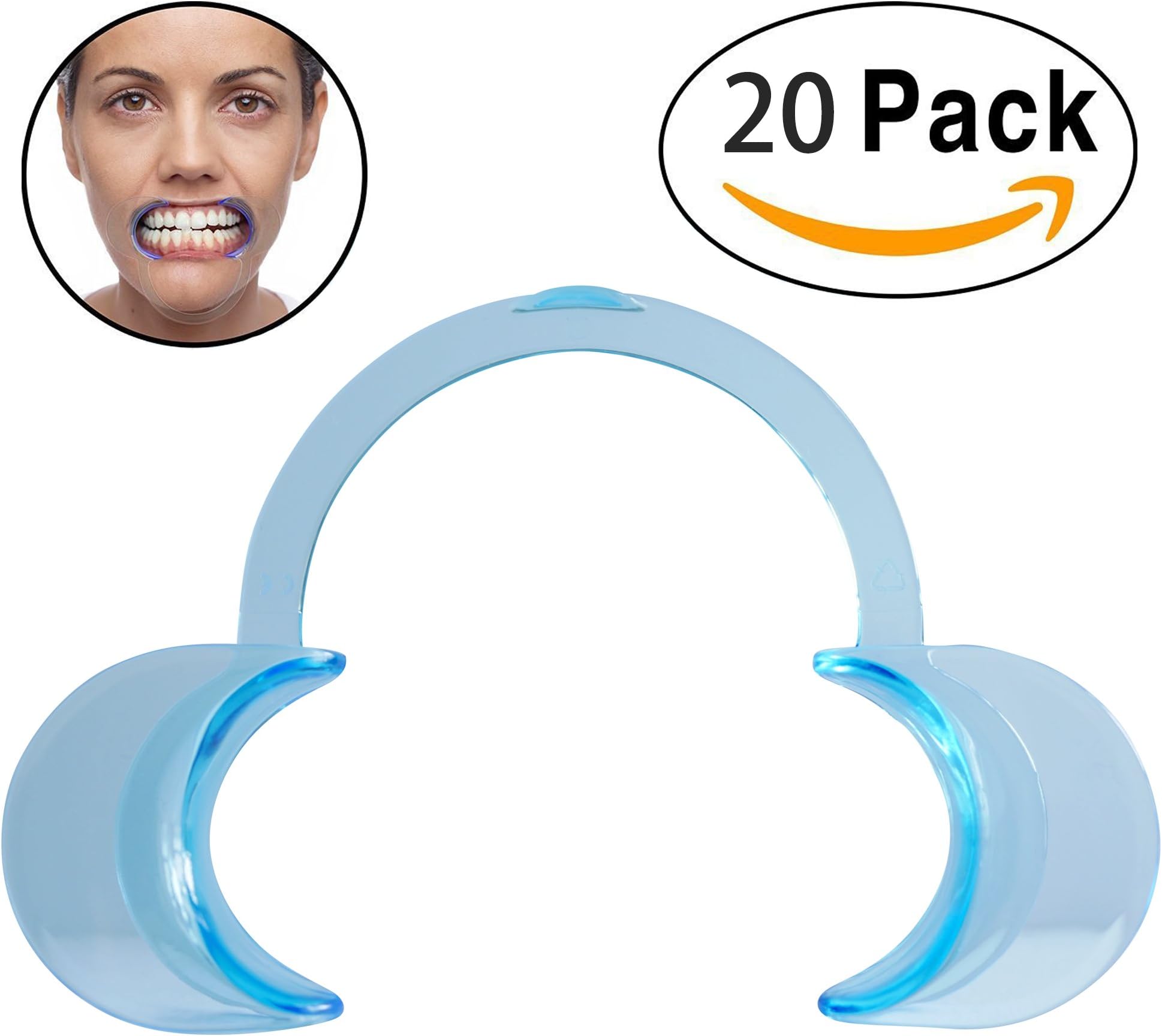 (Small, 20) Kids Dental Cheek Mouth Retractors for Watch Ya Mouth, Speak Out Game, Mouthguard Challenge - Teeth Whitening Intraoral Cheek Lip Opener Mouthpiece C-Shape Sturdy & Reusable