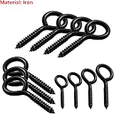Qrity Pack of 20 Eye Screws 20 mm Ring Screw Hooks Black Q Type view 7