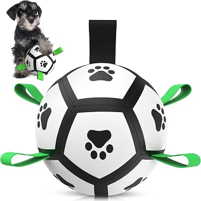 HETOO Interactive Dog Football Ball Toy 5 Inch Water Floating PU Ball