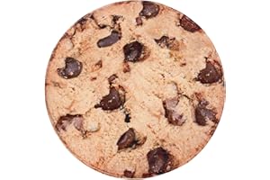 Vessia Giant Cookie Blanket, Realistic Funny Food Blanket for Adults and Kids, 300GSM Soft Chocolate Cookies Throw for Couch, Sofa, Bed, Fun Round Home Decor for All Seasons 60 inches