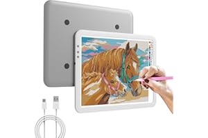 iVAOOZE Rechargeable Battery Powered Light Box for Tracing, A3 Wireless Lightbox Light Copy Board Light Table for Drawing Sketching HTV, Super Bright Light Pad for for Cricut Vinyl, Weeding Tool