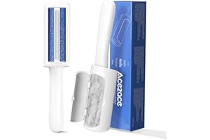 ACE2ACE Pet Hair Remover Roller, Mini Reusable Lint Roller for Pet Hair Removal Brush for Dogs and Cats, Self Clean Animal Fu