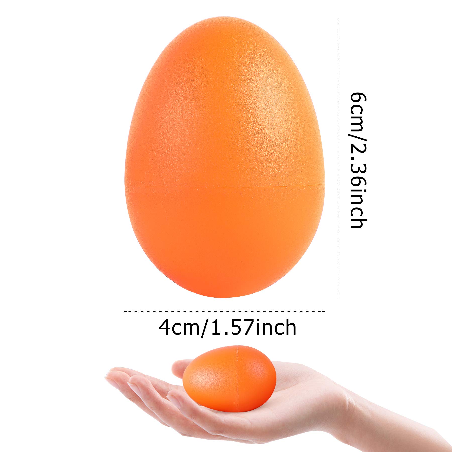 Augshy 14 PCS Plastic Egg Shakers Percussion Musical Egg Maracas Easter Egg Kids Toys (7 Colors)