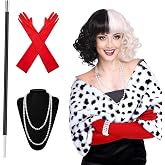 Uneedity Halloween Costume for Women Adult, Dalmatian Costume Set | All‑in‑One Dalmatian Costume Set with Full Accessories for Women, Ready‑to‑Wear Party Look