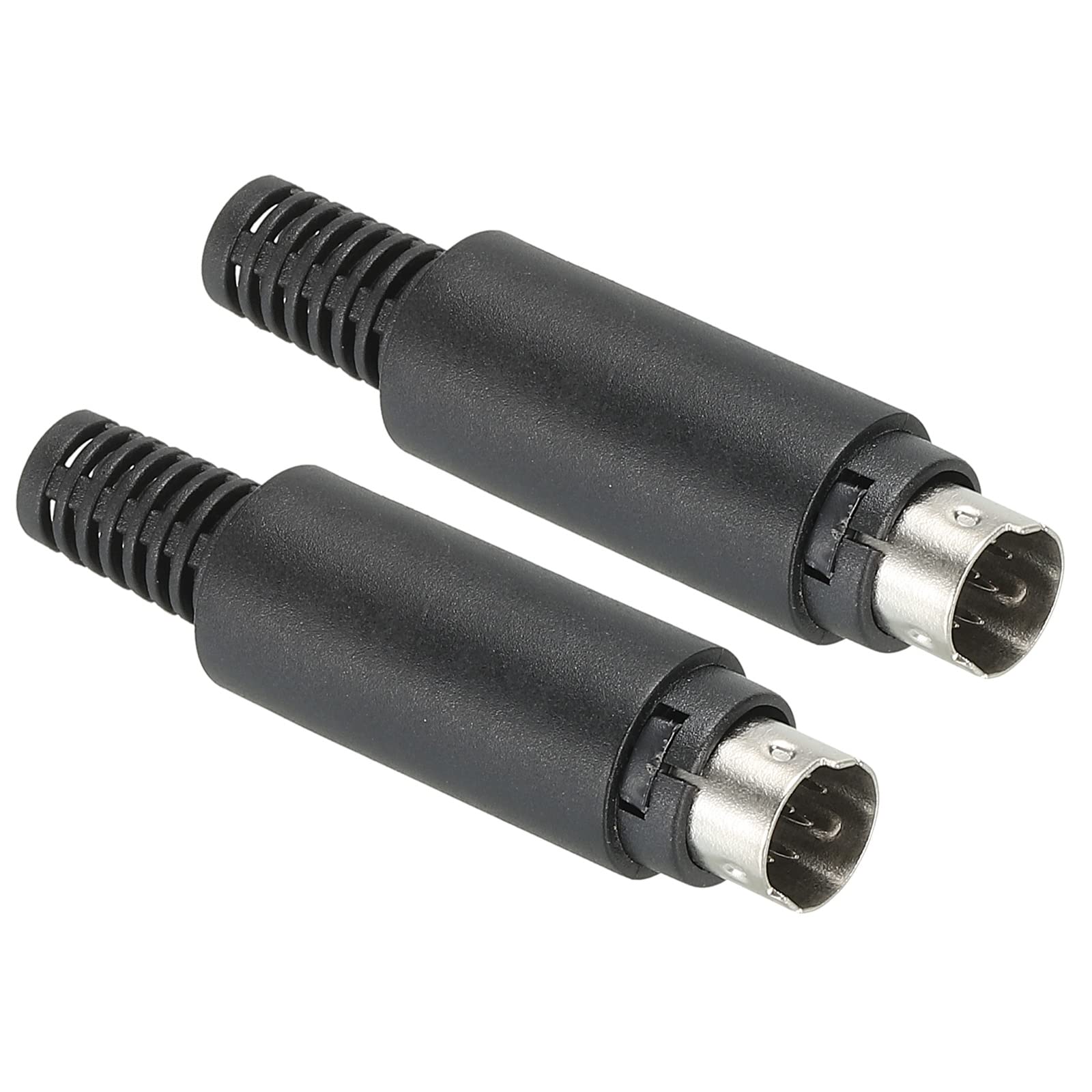 PATIKIL S-Video DIN Mini Male Socket 8 Pin Signal Transmission for TV, DVD Player Pack of 2