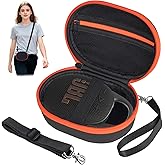 Hoarecal Portable EVA Hard Case for JBL Clip 5 & Clip 4, Waterproof and Dustproof Mini Bluetooth Speaker Carrying Case with Strap for Home, Outdoor and Travel (Black) - Box Only