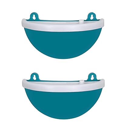 Madhuli Gardencia Wall Hanging Planter, Wall Mount Hanging Pot/Indoor Plants Pot, Railing Flower Pot, Flower Plant Pot, Home Decor, Garden Decoration Flower Pots For Home and Garden SeaGreen Pack Of 2