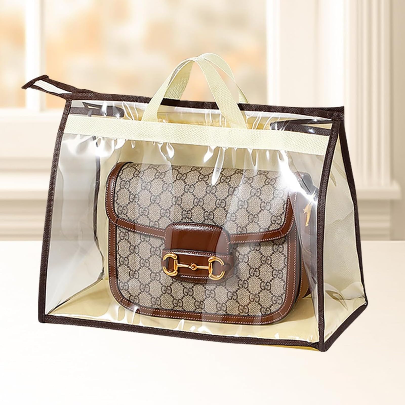Photo 1 of Transparent Zipper Hanging Dustproof Handbag Wallet Storage Bag,Clear Handbag Storage Organizer for Closet