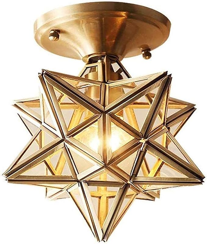 Creativa Vintage Luz De Techo Para La Entrada,Lámpara De Techo Estrella
