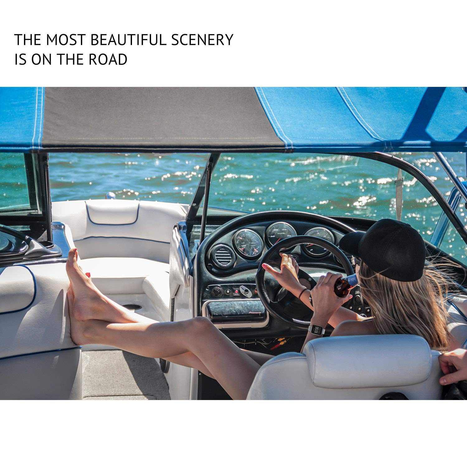 Bracelet Activity Tracker, Waterproof Smart Fitness Watch HD Screen Fitness Tracker With Pedometer/Heart Rate & Blood Pressure Monitor/SNS Alert/GPS Running Map, for Men & Women,iOS Android (Silver)