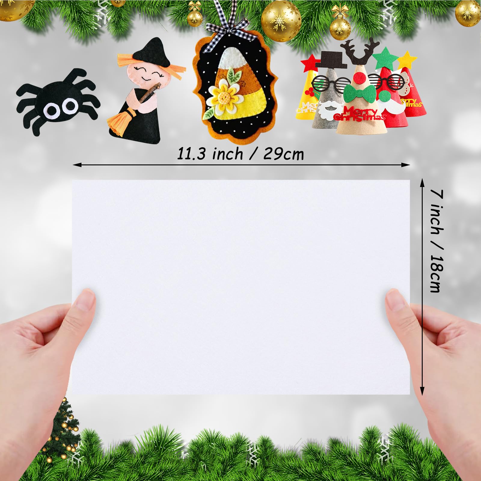 Jtnohx Stiff Felt Sheets, 32 Pcs Felt Fabric, 7