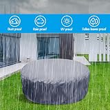GIONAR 190×70CM Round Hot Tub Cover 4 Person Full Coverage UV Waterproof view 5