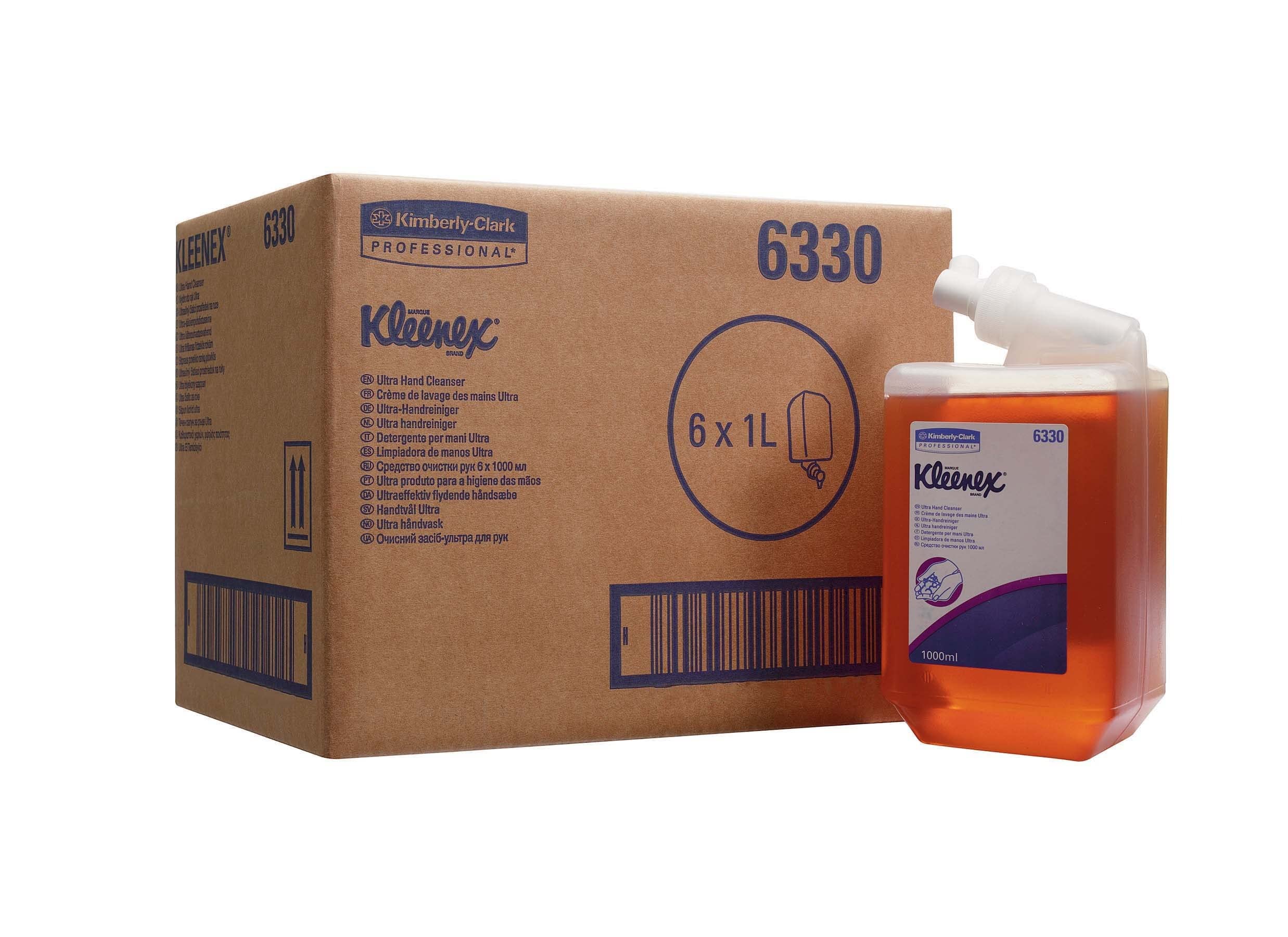 Kleenex Ultra, 6330, Hand Soap, 1 Ltr, amber, 6 x 1 Ltr cassettes