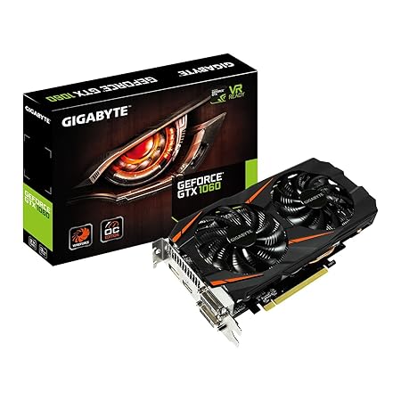 Gigabyte GeForce GTX 1060 GV-N1060WF2OC-3GD Grafikkarte schwarz