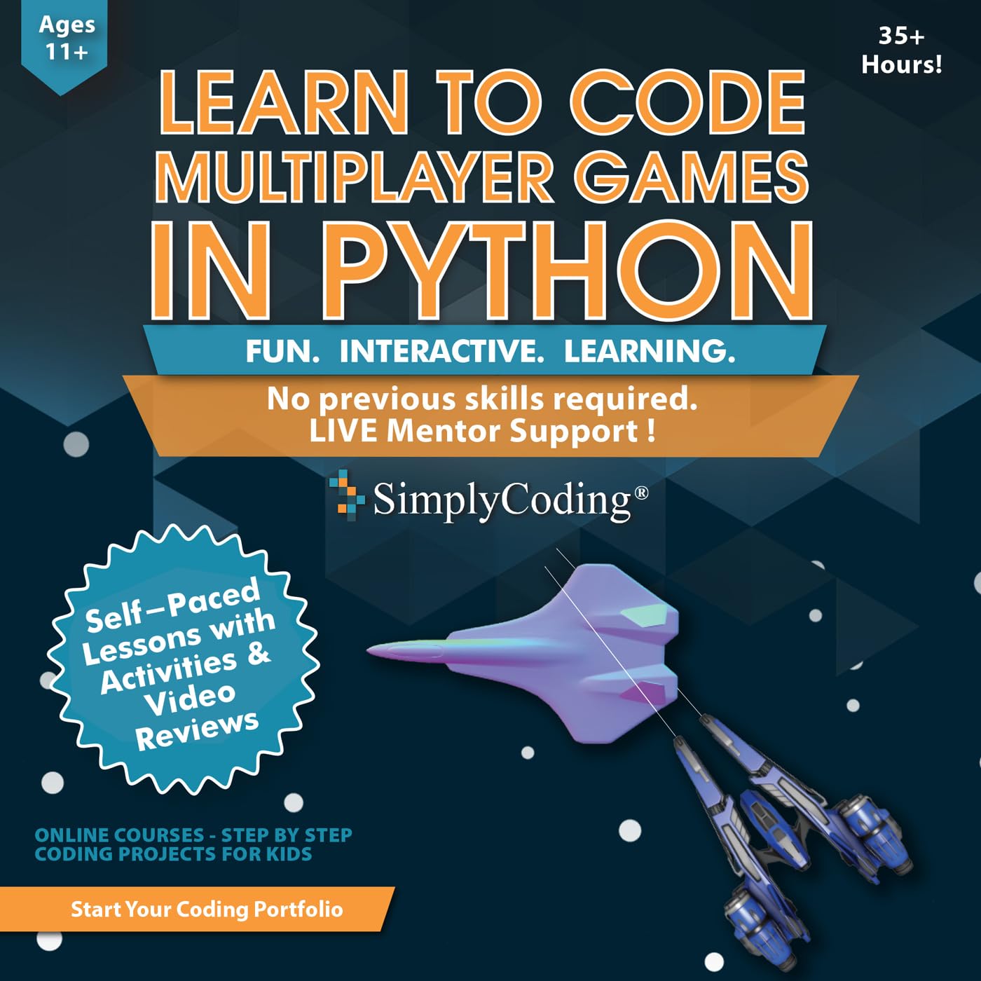 Coding for Kids: Learn to Code Python Multiplayer Adventure Games - Video Game Design Coding Software - Computer Programming for Kids, Ages 12-18, (PC, Mac Compatible)
