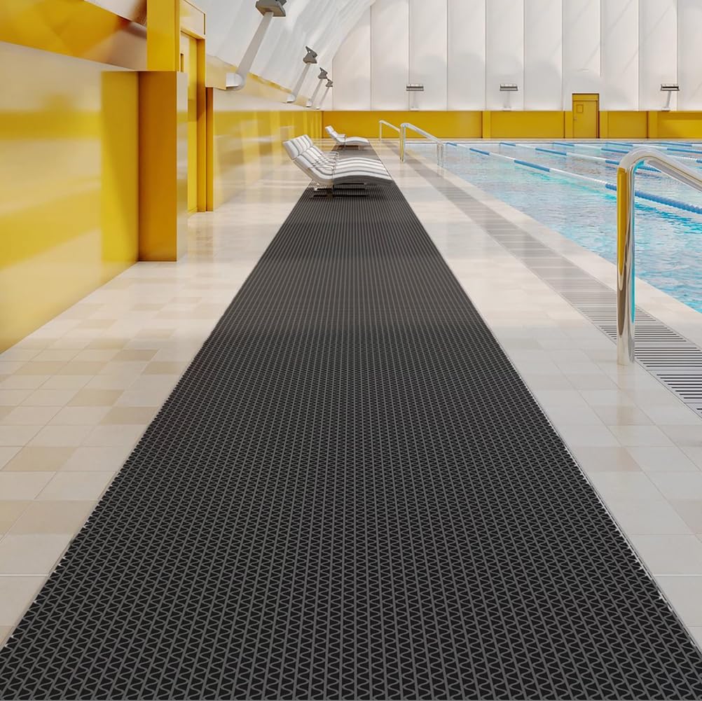wlwleo 3 x 20ft poolside non slip mat walk pool mats for floor commercial large pvc flooring mats wi