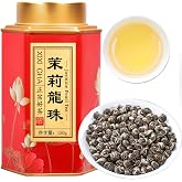 XIXICHA Jasmine Pearls Tea Jasmine Green Loose Leaf Dragon Balls Grade AAA 5.3oz/150g Long-lasting Natural Aroma Chinese Tea （120 cups）茉莉花茶 特级茉莉龙珠 绿茶 花茶