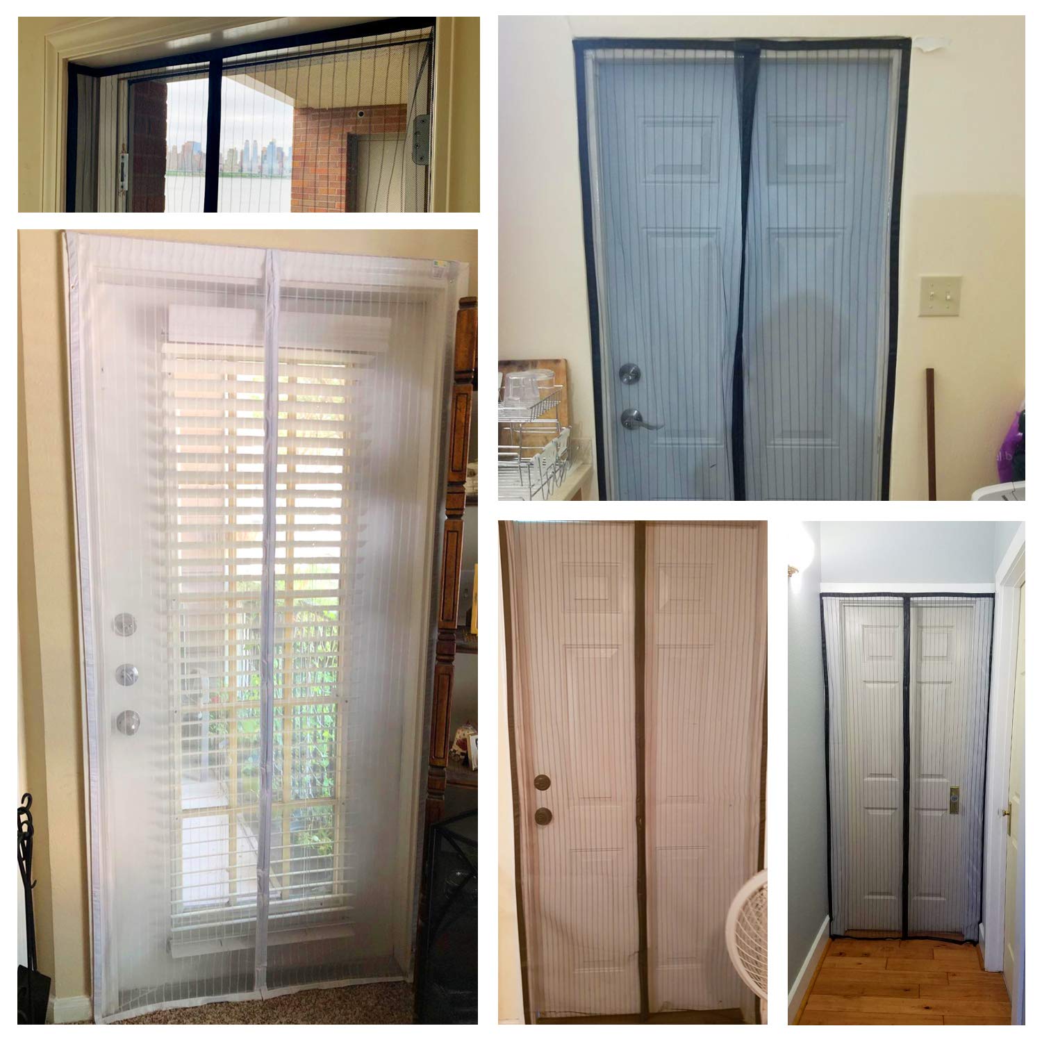 Titan Mall[2020 Upgraded Version]Magnetic Screen Door with Durable Fiberglass Mesh Curtain and Full Frame Hook & Loop 39\
