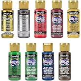 DecoArt Americana Acrylic Paint Set – Holiday Colors, 9 Bottles (2 fl oz) – Art and Craft Acrylic Paints for Canvas, Wood, and More
