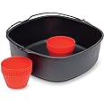 Philips Airfryer XXL Baking Master Kit for Philips Airfryer XXL models, Baking Pan and Silicone Muffin Cups, Dishwasher Safe Parts for Easy Cleaning and Storage, HomeID App, Black (HD9952/01)