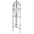 H Potter Garden Trellis for Climbing Plants Metal Outdoor Wall Decor or Flowers Roses Vine Ivy Clematis GAR214-R